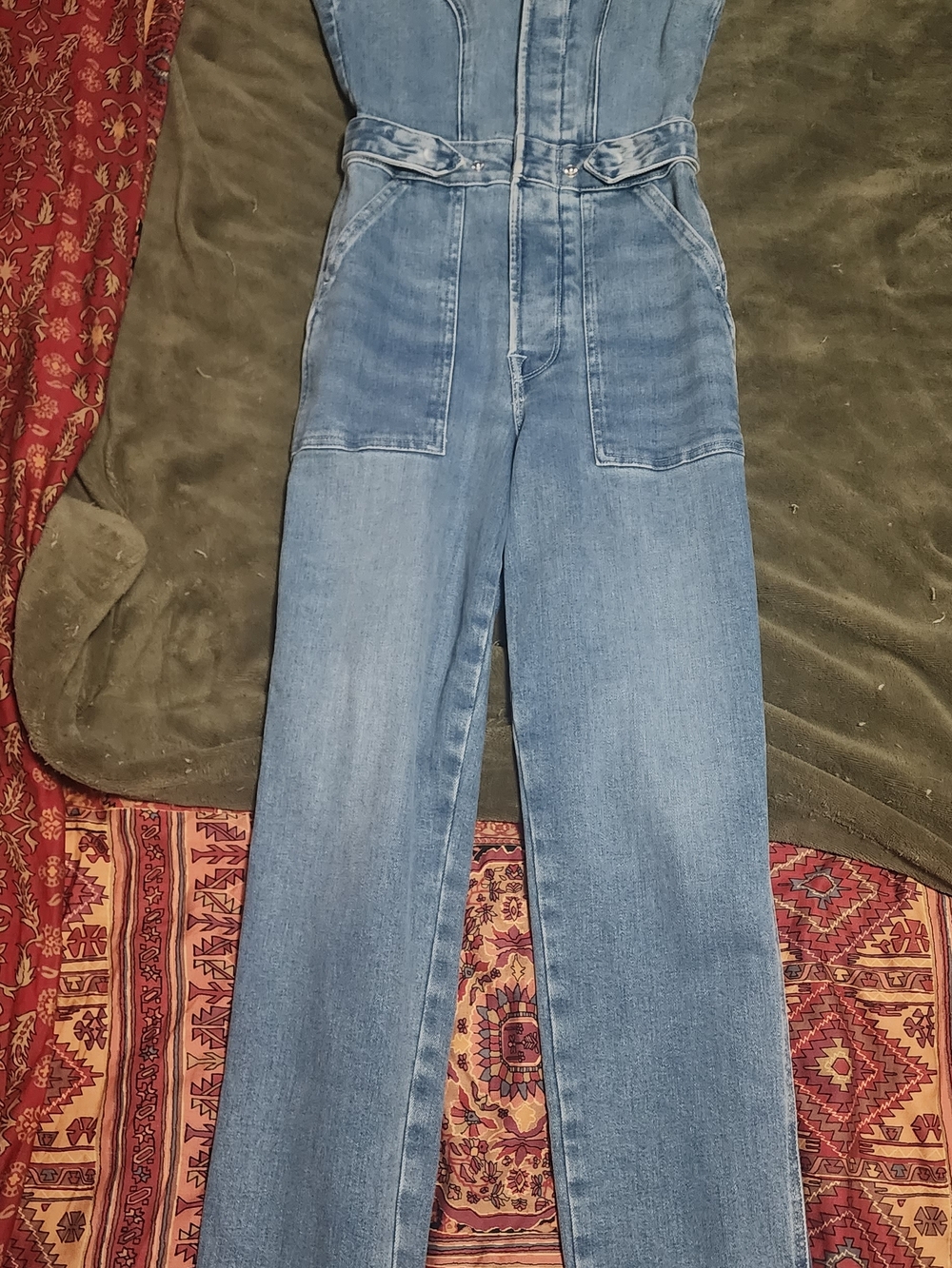 Good American Light Blue Denim Jumpsuit Overalls - Picture 2 of 3
